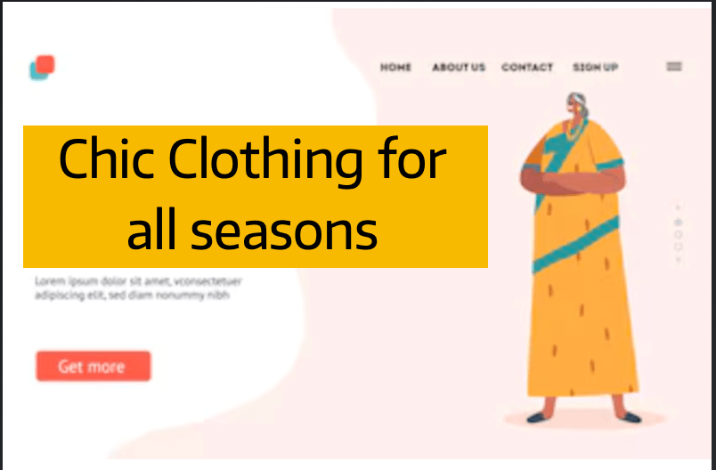 A website with the title Chic Clothing for all seasons